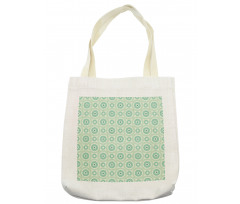 Retro Circles Geometric Tote Bag