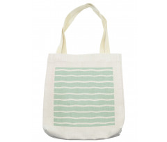 Wavy Lines White Striped Tote Bag