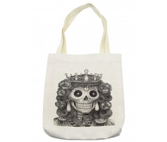 Dead Queen Folk Flowers Tote Bag