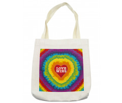 Love Wins Tie Dye Effect Tote Bag