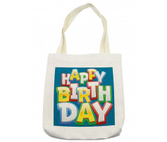 Birthday Lettering Tote Bag