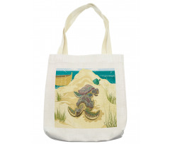 Sea Turtles Sand Boat Tote Bag