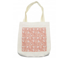 Hippo Pattern Tote Bag