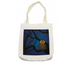 Owl on Tree Branch Tote Bag