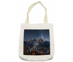 Italy Mountains Milky Way Tote Bag