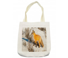 Red Fox in Snowy Nature Tote Bag