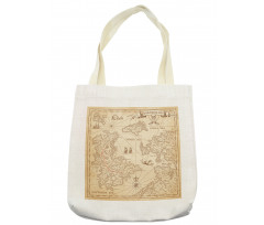 Grunge Treasure Map Tote Bag