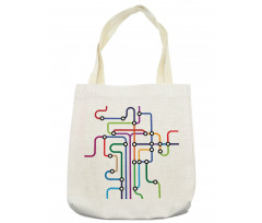 Abstract Colorful Subway Tote Bag