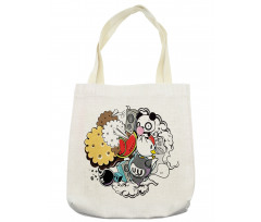 Animal Food Crazy Doodle Tote Bag