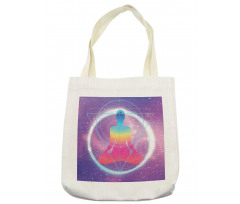 Human Meditation Galaxy Tote Bag