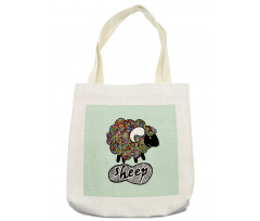 Hipster Doodle Fun Sheep Tote Bag