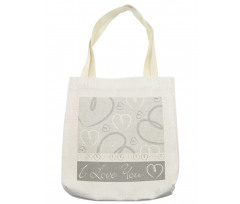 Doodle Hearts Love Tote Bag