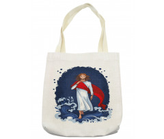 Cartoon Style Man Figure Tote Bag