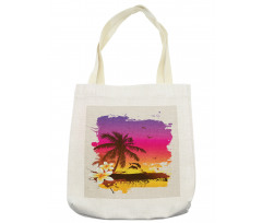 Tropical Beach Sunset Tote Bag