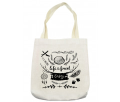 Antlers Tree Feathers Tote Bag