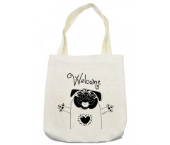 Black and White Dog Tote Bag