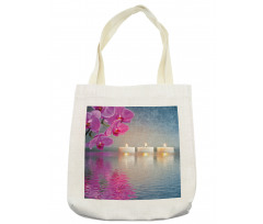 Japanese Candle Sakura Tote Bag