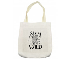 Dancing Bear and Words Tote Bag