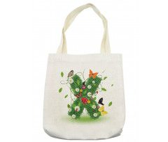 Spring Themed Alphabet Tote Bag