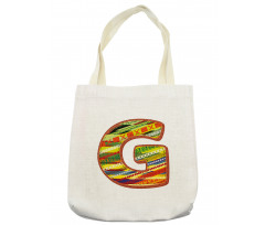 G Red Calligraphy Name Tote Bag