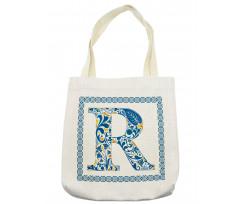 Curly Blossoms Vintage Tote Bag