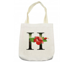 Hibiscus Green Leaves Tote Bag