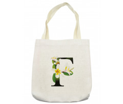 Frangipani Green Theme Tote Bag