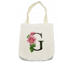 Gerbera Blossom G Font Tote Bag