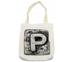 Baroque Style Initials Tote Bag