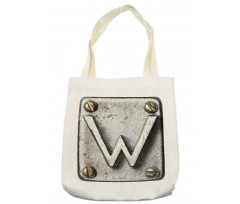 Uppercase W Industrial Tote Bag