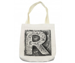 Iron Tones Uppercase R Tote Bag