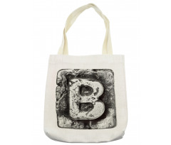 Aged B Cracks Effect Tote Bag