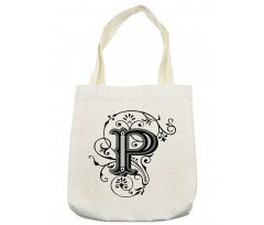 Floral Essence Initial Tote Bag