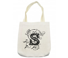 Monochrome Uppercase S Tote Bag