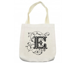 Capitaized Sign Swirls Tote Bag