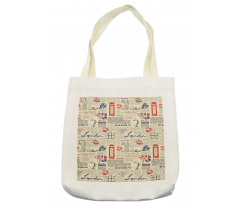 Newspaper Kiss Marks Tote Bag