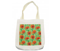 Poppy Flowers Field Tote Bag