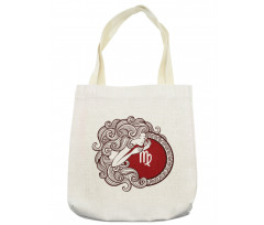 Long Haired Girl Zodiac Tote Bag