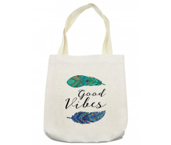 Boho Feathers Tote Bag