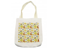 Cats Birds Butterfly Tote Bag