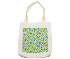 Flowering Blueberry Leaf Tote Bag