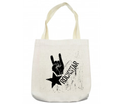 Grunge Effect Hand Star Tote Bag