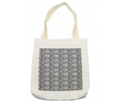 Lace Style Flowers Tote Bag