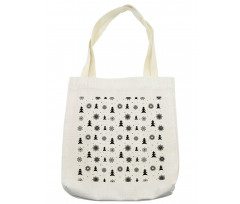 Xmas Pine Trees Holiday Tote Bag