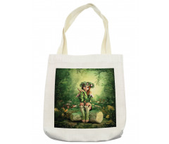 Elf Girl with Wreath Tree Tote Bag