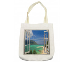 Tropic Scene in Window Tote Bag