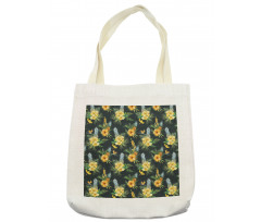 Tropic Flower Design Tote Bag