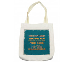 Happiness Phrases Tote Bag