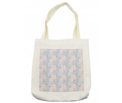 Hand Drawn Pale Blooms Tote Bag