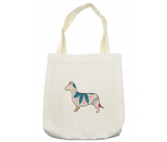 Floral Puppy Tote Bag